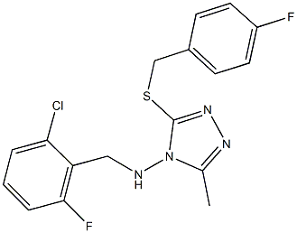 N-(2-chloro-6-fluorobenzyl)-N-{3-[(4-fluorobenzyl)sulfanyl]-5-methyl-4H-1,2,4-triazol-4-yl}amine Struktur