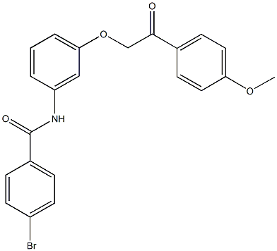 4-bromo-N-{3-[2-(4-methoxyphenyl)-2-oxoethoxy]phenyl}benzamide Struktur