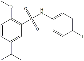 N-(4-iodophenyl)-5-isopropyl-2-methoxybenzenesulfonamide Struktur