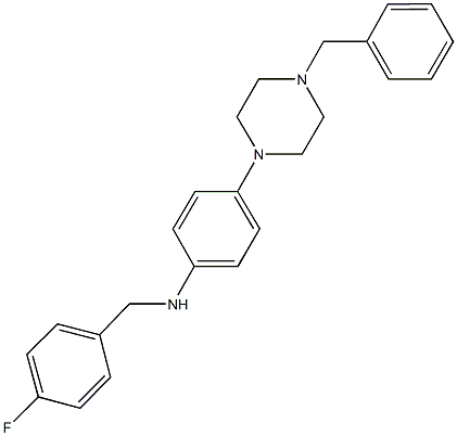 N-[4-(4-benzyl-1-piperazinyl)phenyl]-N-(4-fluorobenzyl)amine Struktur