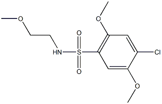 4-chloro-2,5-dimethoxy-N-(2-methoxyethyl)benzenesulfonamide Struktur