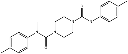 N~1~,N~4~-dimethyl-N~1~,N~4~-bis(4-methylphenyl)-1,4-piperazinedicarboxamide Struktur