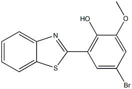 2-(1,3-benzothiazol-2-yl)-4-bromo-6-methoxyphenol Struktur