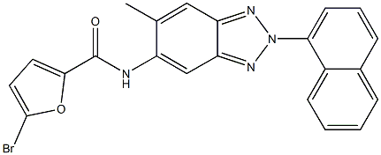 5-bromo-N-[6-methyl-2-(1-naphthyl)-2H-1,2,3-benzotriazol-5-yl]-2-furamide Struktur