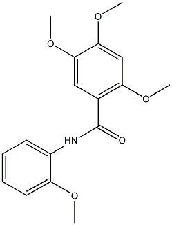 2,4,5-trimethoxy-N-(2-methoxyphenyl)benzamide Struktur