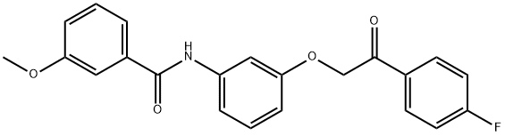 N-{3-[2-(4-fluorophenyl)-2-oxoethoxy]phenyl}-3-methoxybenzamide Struktur