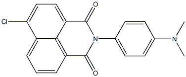 6-chloro-2-[4-(dimethylamino)phenyl]-1H-benzo[de]isoquinoline-1,3(2H)-dione Struktur