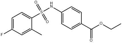 ethyl 4-{[(4-fluoro-2-methylphenyl)sulfonyl]amino}benzoate Struktur