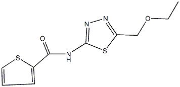 N-[5-(ethoxymethyl)-1,3,4-thiadiazol-2-yl]-2-thiophenecarboxamide Struktur