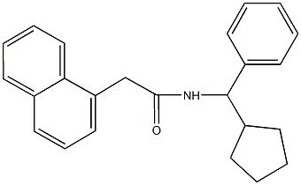 N-[cyclopentyl(phenyl)methyl]-2-(1-naphthyl)acetamide Struktur