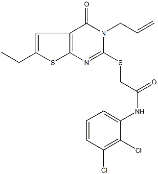 2-[(3-allyl-6-ethyl-4-oxo-3,4-dihydrothieno[2,3-d]pyrimidin-2-yl)thio]-N-(2,3-dichlorophenyl)acetamide Struktur