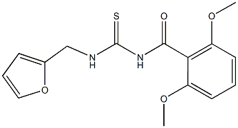 N-(2,6-dimethoxybenzoyl)-N'-(2-furylmethyl)thiourea Struktur