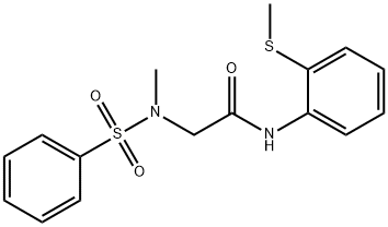 2-[methyl(phenylsulfonyl)amino]-N-[2-(methylsulfanyl)phenyl]acetamide Struktur