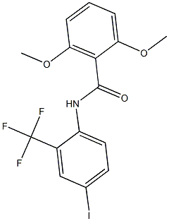 N-[4-iodo-2-(trifluoromethyl)phenyl]-2,6-dimethoxybenzamide Struktur