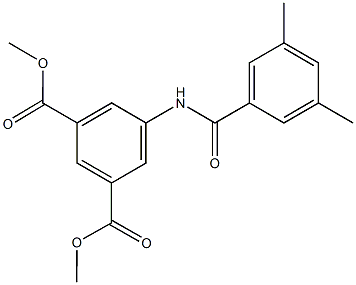 dimethyl 5-[(3,5-dimethylbenzoyl)amino]isophthalate Struktur