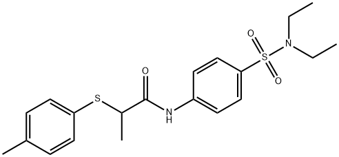 N-{4-[(diethylamino)sulfonyl]phenyl}-2-[(4-methylphenyl)sulfanyl]propanamide Struktur