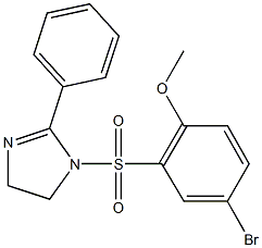 4-bromo-2-[(2-phenyl-4,5-dihydro-1H-imidazol-1-yl)sulfonyl]phenyl methyl ether Struktur