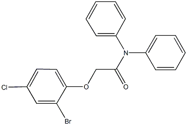 2-(2-bromo-4-chlorophenoxy)-N,N-diphenylacetamide Struktur