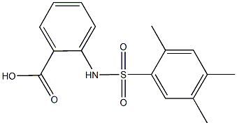 2-{[(2,4,5-trimethylphenyl)sulfonyl]amino}benzoic acid Struktur