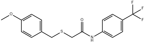 2-[(4-methoxybenzyl)sulfanyl]-N-[4-(trifluoromethyl)phenyl]acetamide Struktur