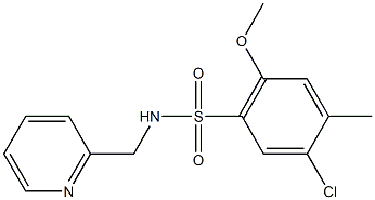 5-chloro-2-methoxy-4-methyl-N-(2-pyridinylmethyl)benzenesulfonamide Struktur