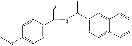 4-methoxy-N-[1-(2-naphthyl)ethyl]benzamide Struktur