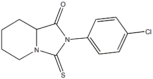 2-(4-chlorophenyl)-3-thioxohexahydroimidazo[1,5-a]pyridin-1(5H)-one Struktur