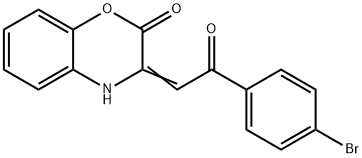 3-[2-(4-bromophenyl)-2-oxoethylidene]-3,4-dihydro-2H-1,4-benzoxazin-2-one Struktur