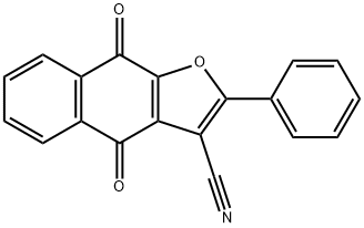 4,9-dioxo-2-phenyl-4,9-dihydronaphtho[2,3-b]furan-3-carbonitrile Struktur