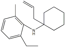 N-(1-allylcyclohexyl)-N-(2-ethyl-6-methylphenyl)amine Struktur