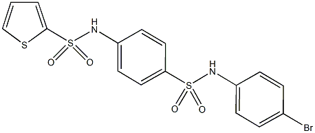 N-{4-[(4-bromoanilino)sulfonyl]phenyl}-2-thiophenesulfonamide Struktur