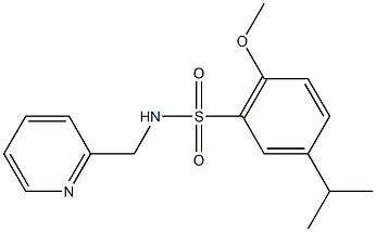 5-isopropyl-2-methoxy-N-(2-pyridinylmethyl)benzenesulfonamide Struktur