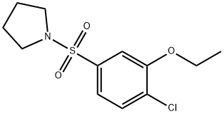 2-chloro-5-(1-pyrrolidinylsulfonyl)phenyl ethyl ether Struktur