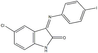 5-chloro-3-[(4-iodophenyl)imino]-1,3-dihydro-2H-indol-2-one Struktur