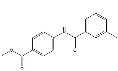 methyl 4-[(3,5-dimethylbenzoyl)amino]benzoate Struktur