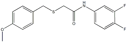 N-(3,4-difluorophenyl)-2-[(4-methoxybenzyl)sulfanyl]acetamide Struktur