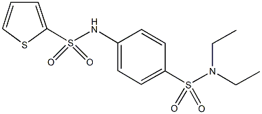 N-{4-[(diethylamino)sulfonyl]phenyl}-2-thiophenesulfonamide Struktur