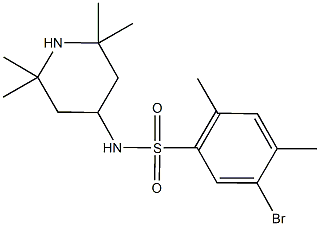 5-bromo-2,4-dimethyl-N-(2,2,6,6-tetramethyl-4-piperidinyl)benzenesulfonamide Struktur