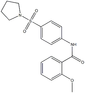 2-methoxy-N-[4-(1-pyrrolidinylsulfonyl)phenyl]benzamide Struktur