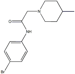 N-(4-bromophenyl)-2-(4-methyl-1-piperidinyl)acetamide Struktur