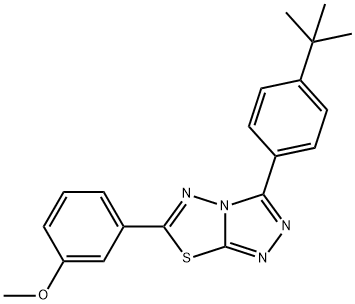 3-(4-tert-butylphenyl)-6-(3-methoxyphenyl)[1,2,4]triazolo[3,4-b][1,3,4]thiadiazole Struktur