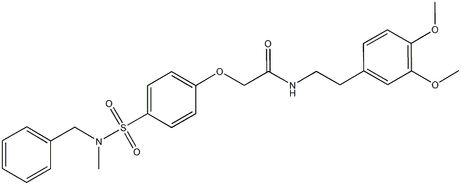 2-(4-{[benzyl(methyl)amino]sulfonyl}phenoxy)-N-[2-(3,4-dimethoxyphenyl)ethyl]acetamide Struktur