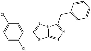 3-benzyl-6-(2,5-dichlorophenyl)[1,2,4]triazolo[3,4-b][1,3,4]thiadiazole Struktur