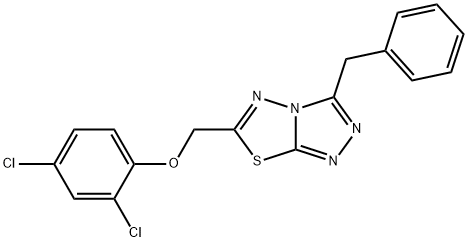 (3-benzyl[1,2,4]triazolo[3,4-b][1,3,4]thiadiazol-6-yl)methyl 2,4-dichlorophenyl ether Struktur