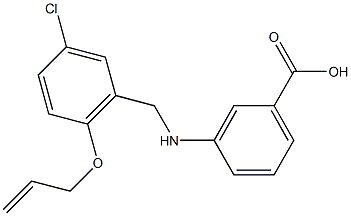 3-{[2-(allyloxy)-5-chlorobenzyl]amino}benzoic acid Struktur