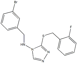 N-(3-bromobenzyl)-N-{3-[(2-fluorobenzyl)thio]-4H-1,2,4-triazol-4-yl}amine Struktur