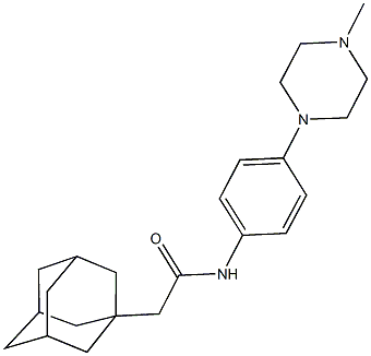 2-(1-adamantyl)-N-[4-(4-methyl-1-piperazinyl)phenyl]acetamide Struktur