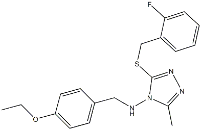 N-(4-ethoxybenzyl)-N-{3-[(2-fluorobenzyl)thio]-5-methyl-4H-1,2,4-triazol-4-yl}amine Struktur