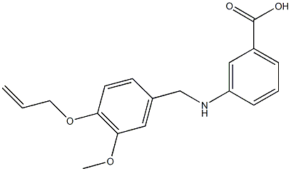 3-{[4-(allyloxy)-3-methoxybenzyl]amino}benzoic acid Struktur