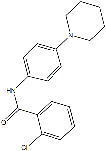 2-chloro-N-[4-(1-piperidinyl)phenyl]benzamide Struktur